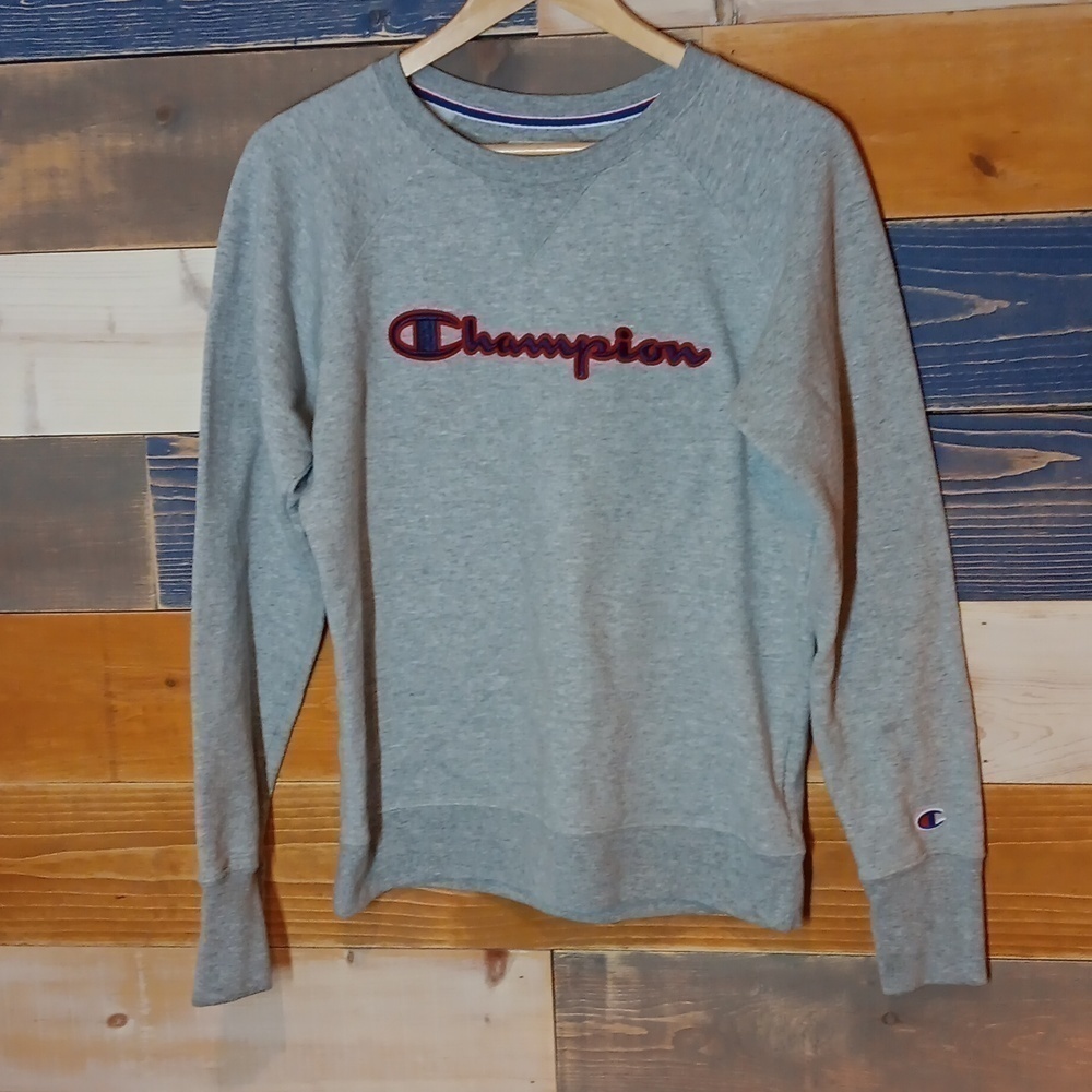 Vintage Champion Sweatshirt S grey blue red